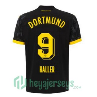 Dortmund BVB (Haller 9) Away Soccer Jerseys Black 2023/2024