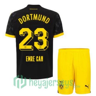 Dortmund BVB (Emre Can 23) Kids Away Soccer Jerseys Black 2023/2024