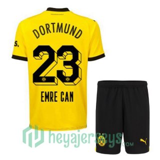 Dortmund BVB (Emre Can 23) Kids Home Soccer Jerseys Yellow Black 2023/2024