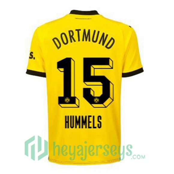 Dortmund BVB (Hummels 15) Home Soccer Jerseys Yellow Black 2023/2024