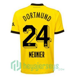 Dortmund BVB (Meunier 24) Home Soccer Jerseys Yellow Black 2023/2024