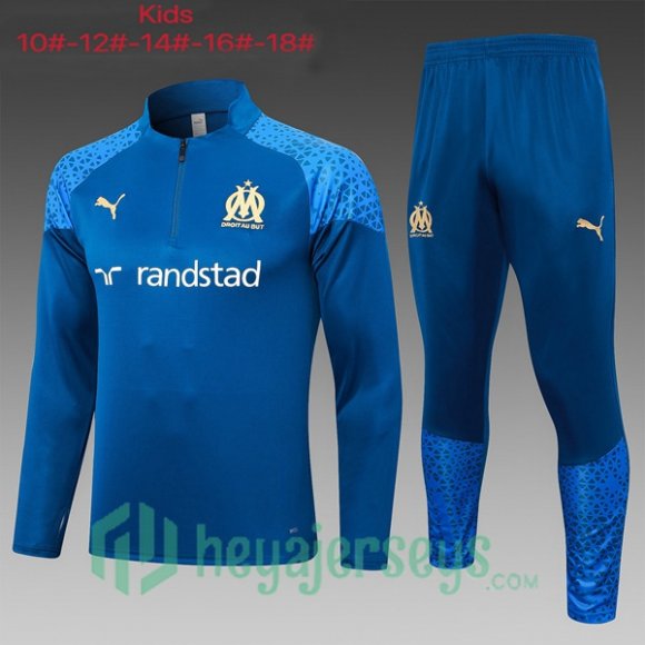 Tracksuit Olympique Marseille Kids Blue 2023/2024