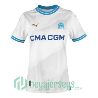 Olympique Marseille Women Home Soccer Jerseys White 2023/2024