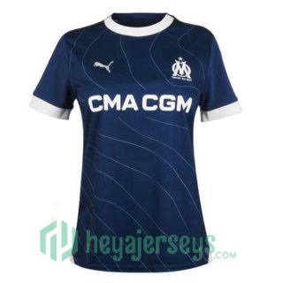 Olympique Marseille Women Away Soccer Jerseys Blue 2023/2024