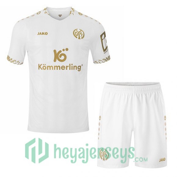 FSV Mainz 05 Kids Third Soccer Jerseys White 2024/2025