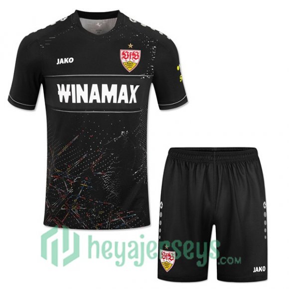 VfB Stuttgart Kids Third Soccer Jerseys Black 2024/2025