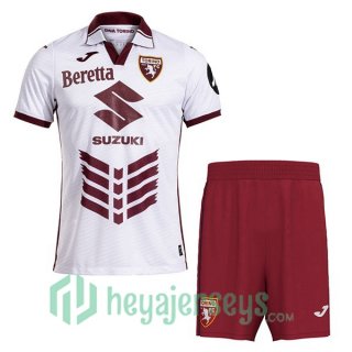 Torino FC Kids Away Soccer Jerseys White 2024/2025