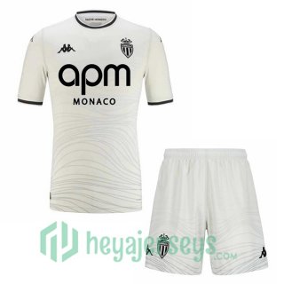 AS Monaco Kids Third Soccer Jerseys White 2024/2025