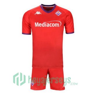 ACF Fiorentina Kids Third Soccer Jerseys Red 2024/2025