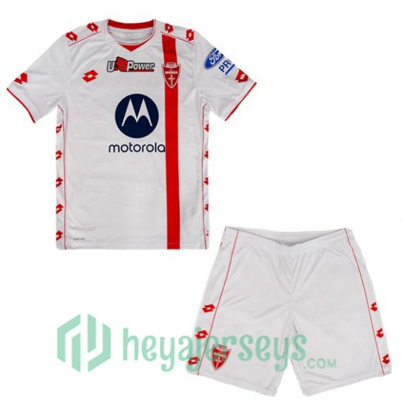 AC Monza Kids Away Soccer Jerseys White 2024/2025