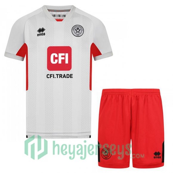 Sheffield United Kids Third Soccer Jerseys Gray 2023/2024