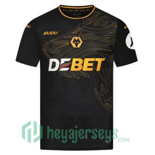 Wolves Away Soccer Jerseys Black 2024/2025