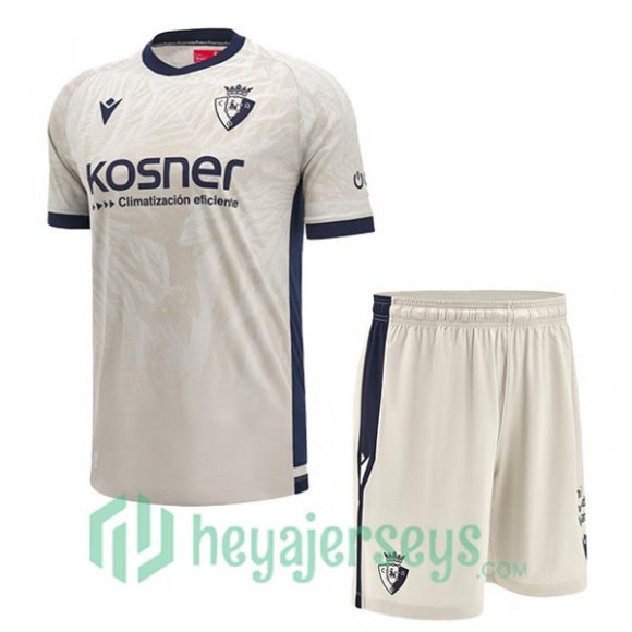 CA Osasuna Kids Away Soccer Jerseys White 2024/2025