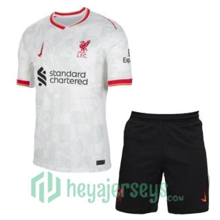 FC Liverpool Kids Third Soccer Jerseys White 2024/2025