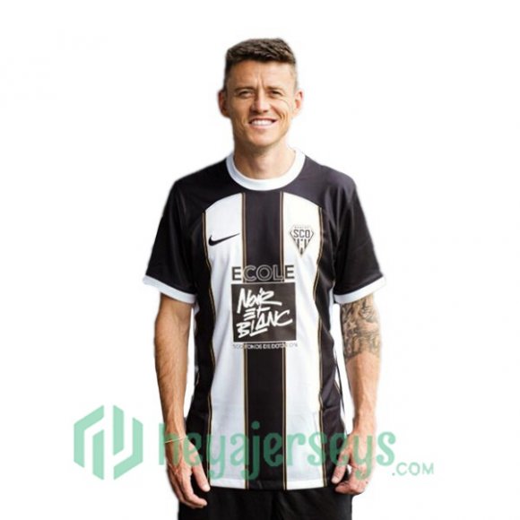 Angers SCO Home Soccer Jerseys Black White 2024/2025