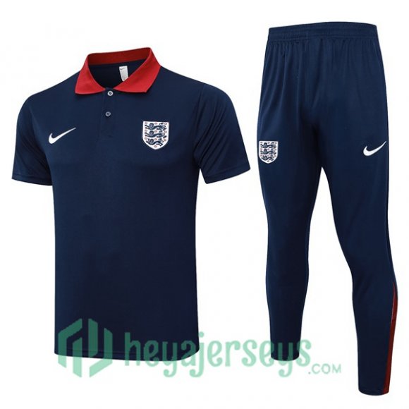 Soccer Polo England + Pants Blue Royal 2024/2025