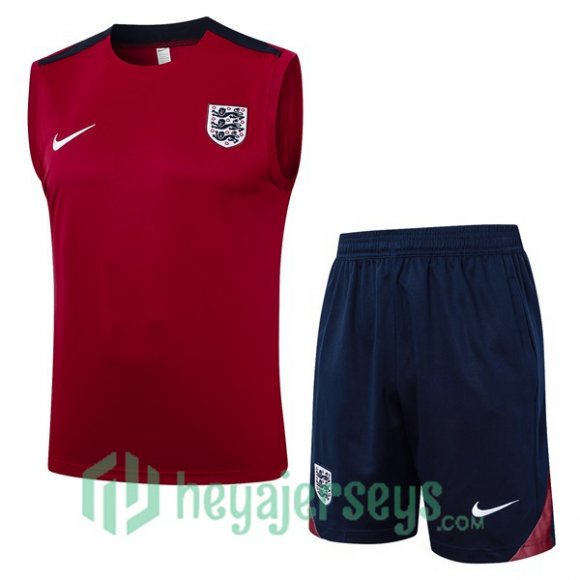 Soccer Vest England + Shorts Red 2024/2025