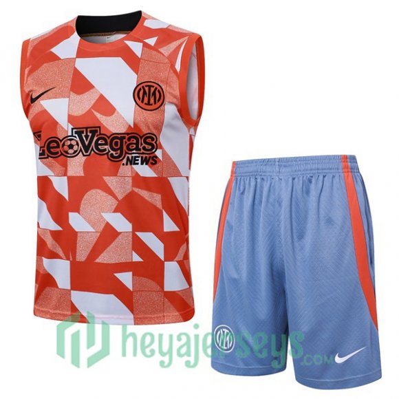 Soccer Vest Inter Milan + Shorts Orange 2024/2025