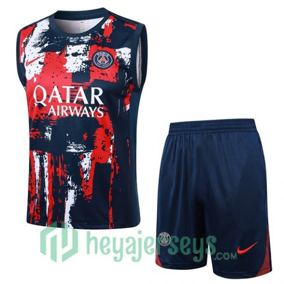 Soccer Vest Paris Saint Germain + Shorts Blue Royal 2024/2025