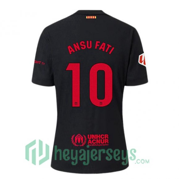 FC Barcelona (ANSU FATI 10) Away Soccer Jerseys Black 2024/2025