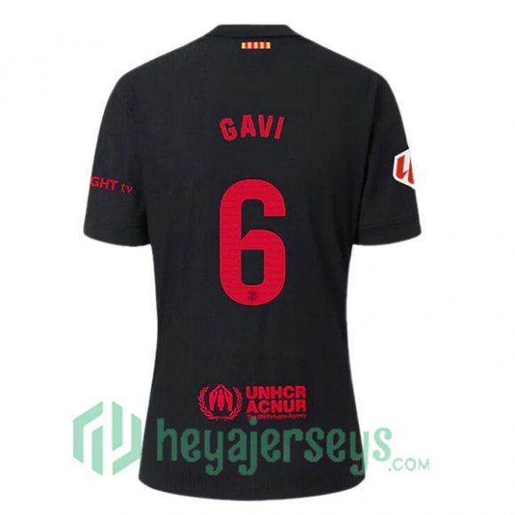 FC Barcelona (GAVI 6) Away Soccer Jerseys Black 2024/2025