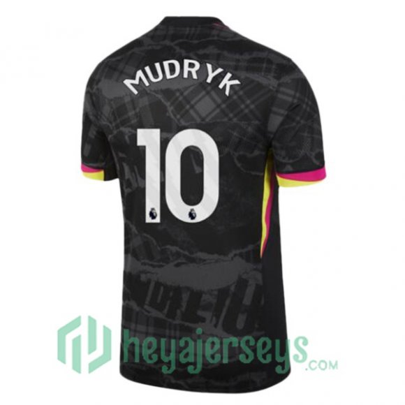 FC Chelsea (Mudryk 10) Third Soccer Jerseys Black 2024/2025