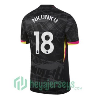 FC Chelsea (Nkunku 18) Third Soccer Jerseys Black 2024/2025