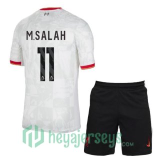 FC Liverpool (M.SALAH 11) Kids Third Soccer Jerseys White 2024/2025