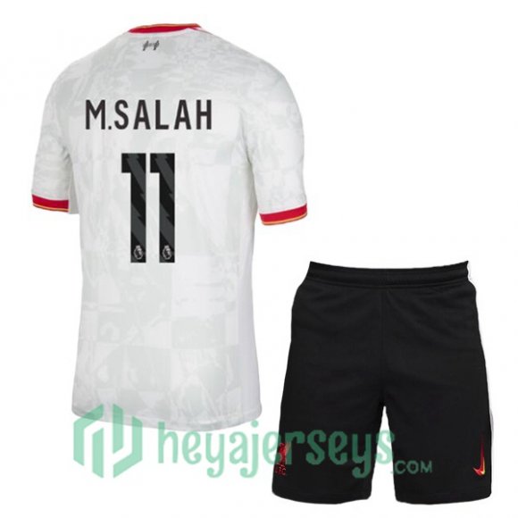 FC Liverpool (M.SALAH 11) Kids Third Soccer Jerseys White 2024/2025