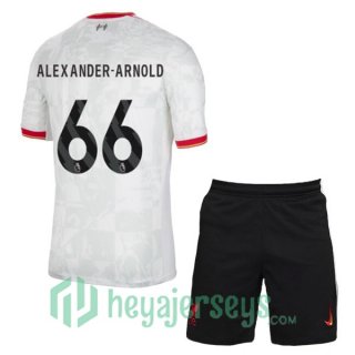 FC Liverpool (ALEXANDER-ARNOLD 66) Kids Third Soccer Jerseys White 2024/2025