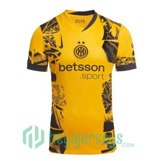 Inter Milan Third Soccer Jerseys Yellow 2024/2025