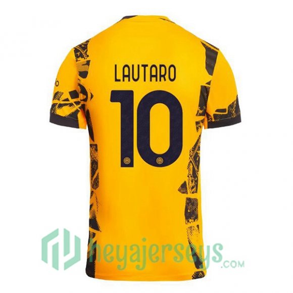 Inter Milan (LAUTARO 10) Third Soccer Jerseys Yellow 2024/2025