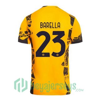 Inter Milan (BARELLA 23) Third Soccer Jerseys Yellow 2024/2025