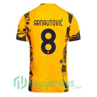 Inter Milan (ARNAUTOVIĆ 8) Third Soccer Jerseys Yellow 2024/2025