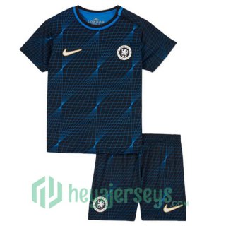 FC Chelsea Kids Away Soccer Jerseys Blue 2023/2024