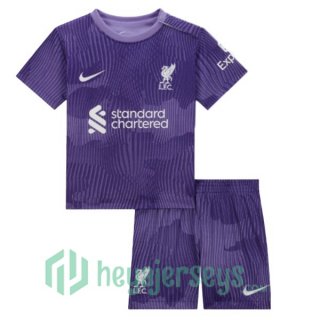 FC Liverpool Kids Third Soccer Jerseys Purple 2023/2024