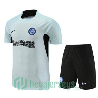Inter Milan Training T-Shirts + Shorts Gray 2023/2024