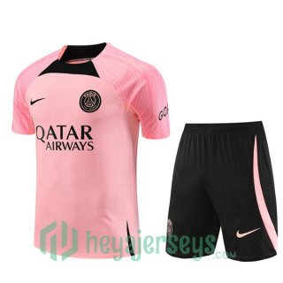 Paris PSG Training T-Shirts + Shorts Rose 2023/2024