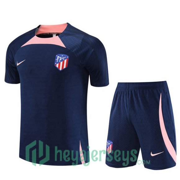 Atletico Madrid Training T-Shirts + Shorts Blue Royal 2023/2024
