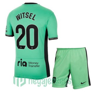 Atletico Madrid (Witsel 20) Kids Third Soccer Jerseys Green 2023/2024