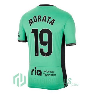 Atletico Madrid (Morata 19) Third Soccer Jerseys Green 2023/2024