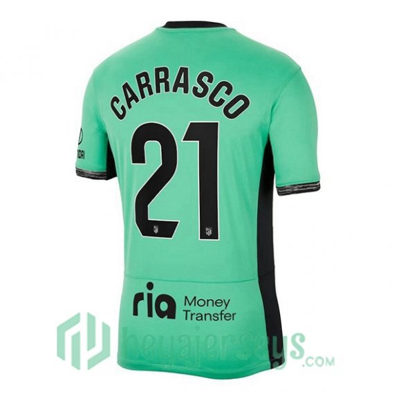 Atletico Madrid (Carrasco 21) Third Soccer Jerseys Green 2023/2024