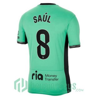 Atletico Madrid (Saúl 8) Third Soccer Jerseys Green 2023/2024