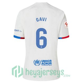 FC Barcelona (GAVI 6) Away Soccer Jerseys White 2023/2024