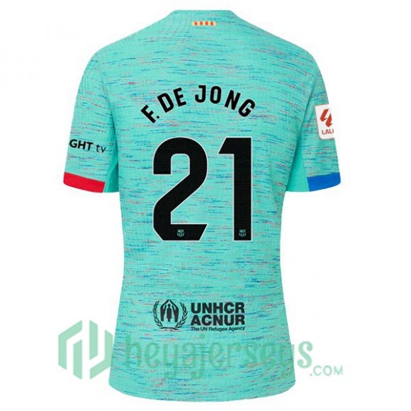 FC Barcelona (F. DE JONG 21) Third Soccer Jerseys Green 2023/2024