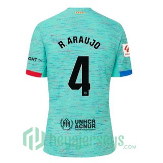 FC Barcelona (R. ARAUJO 4) Third Soccer Jerseys Green 2023/2024