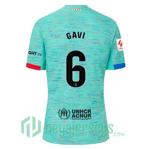 FC Barcelona (GAVI 6) Third Soccer Jerseys Green 2023/2024