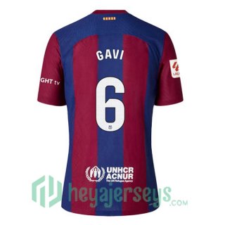 FC Barcelona (GAVI 6) Home Soccer Jerseys Blue Red 2023/2024
