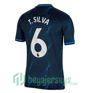 FC Chelsea (T. Silva 6) Away Soccer Jerseys Blue 2023/2024