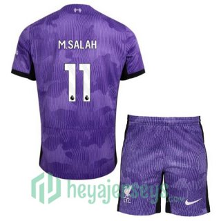 FC Liverpool (M.SALAH 11) Kids Third Soccer Jerseys Purple 2023/2024